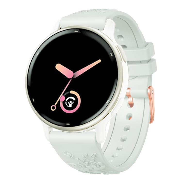 20mm Embossed Rose Gold Buckle Silicone Watch Band(Fog Gray) - free shipping - PMc TechLife - Order now!