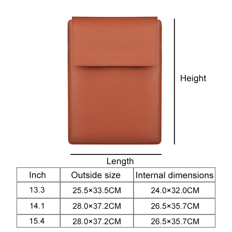 PU05 Sleeve Leather Case Carrying Bag for 14.1 inch Laptop(Yellow) - free shipping - PMC Jewellery - Order now!