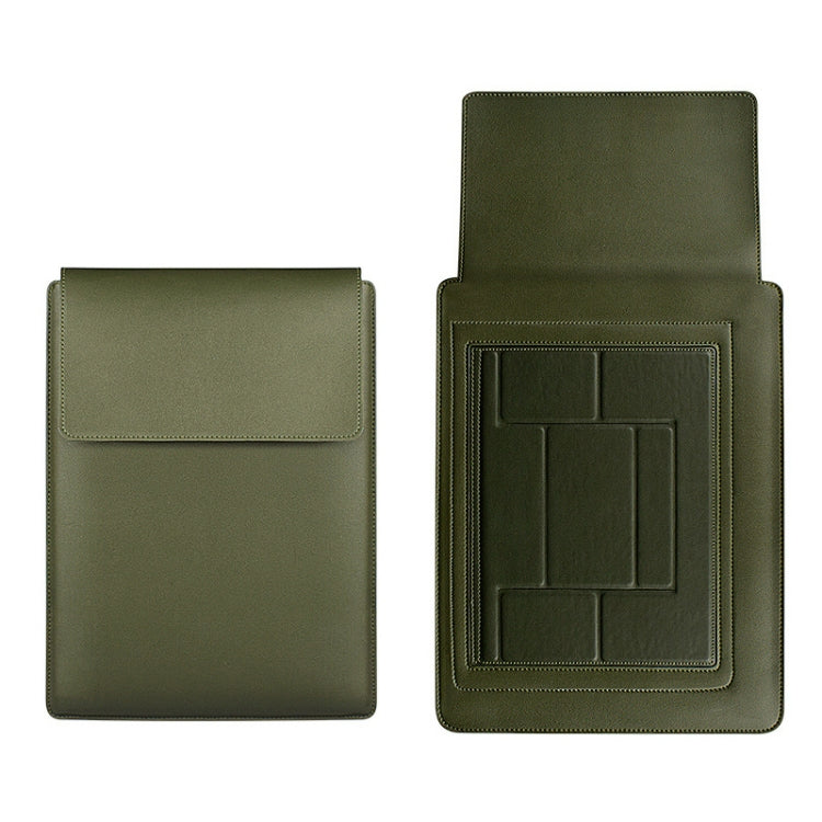 PU05 Sleeve Leather Case Carrying Bag for 15.4 inch Laptop(Green) - free shipping - PMC Jewellery - Order now!