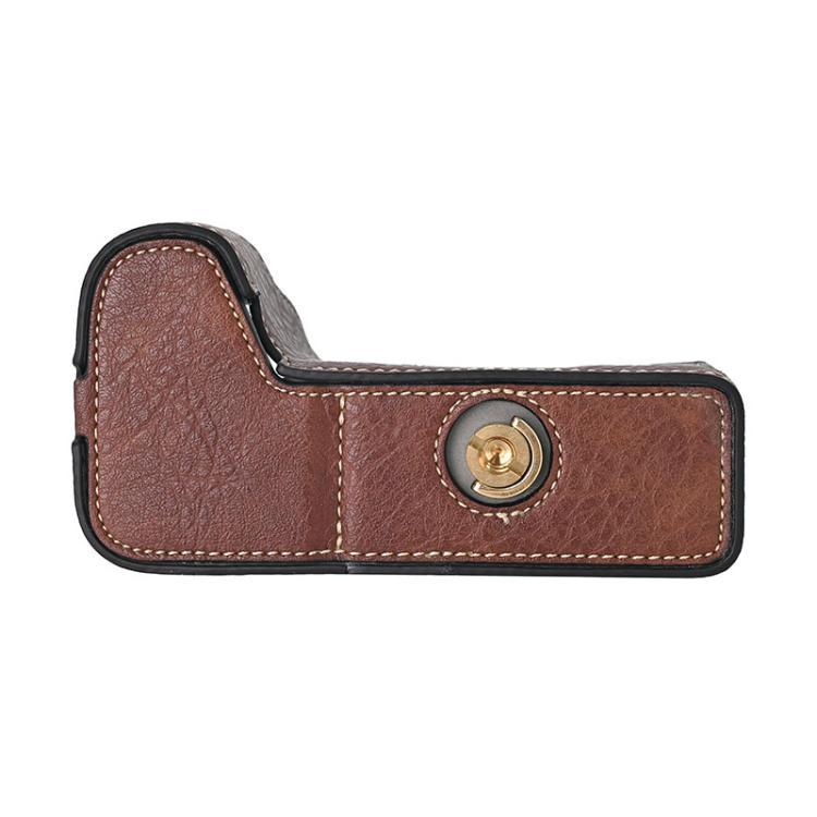 For Sony ILCE-6700 / A6700 Litchi Texture PU Leather Camera Half Case Base(Coffee) - free shipping - PMC TechLife - Order now!