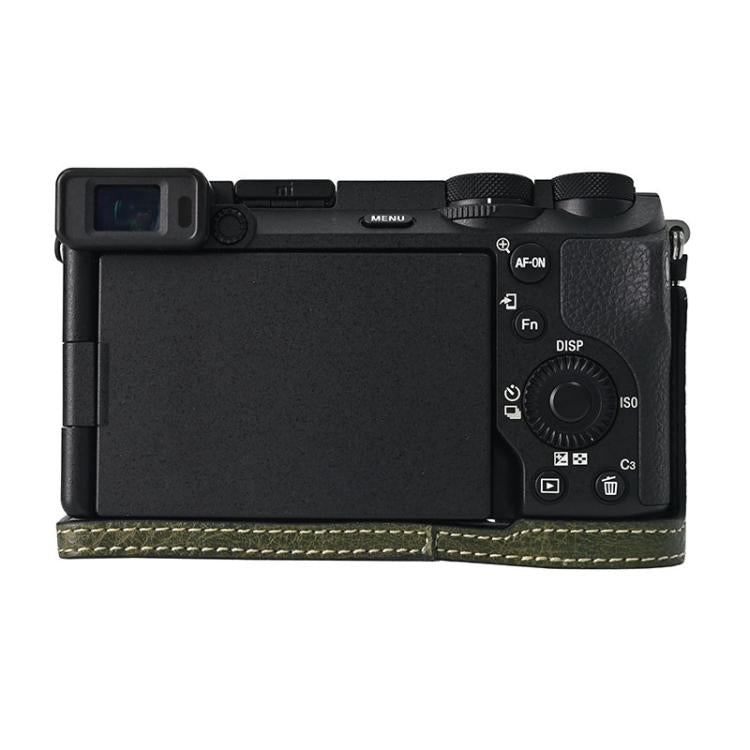 For Sony ILCE-6700 / A6700 Litchi Texture PU Leather Camera Half Case Base(Green) - free shipping - PMC TechLife - Order now!