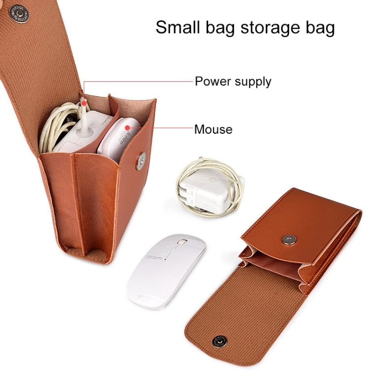 PU05 Sleeve Leather Case Carrying Bag with Small Storage Bag for 13.3 inch Laptop(Yellow) - free shipping - PMC Jewellery - Order now!