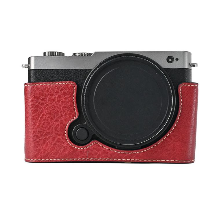 For Panasonic LUMIX S9 Litchi Texture PU Leather Camera Half Case Base(Wine Red) - free shipping - PMC TechLife - Order now!