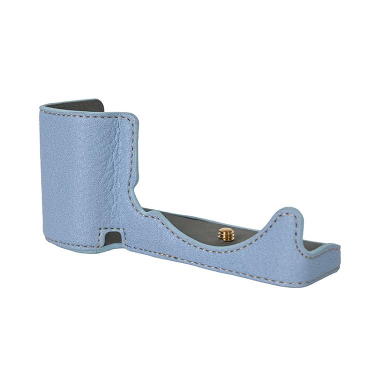 For Sony ZV-E10 Litchi Texture PU Leather Camera Half Case Base(Blue) - free shipping - PMC TechLife - Order now!