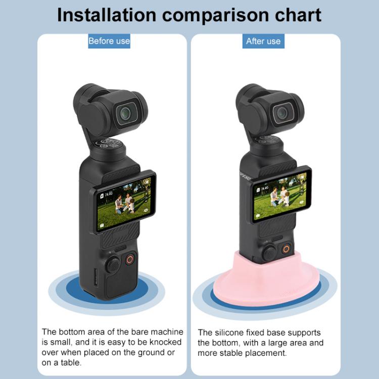 For DJI OSMO Pocket 3 BRDRC Silicone Desktop Base Bracket(Blue) - free shipping - PMC TechLife - Order now!