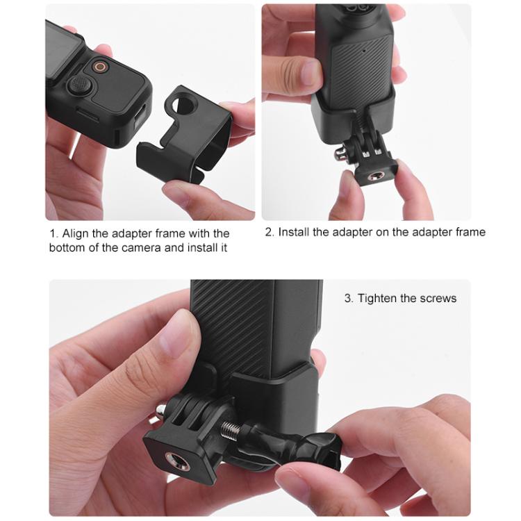 For DJI OSMO Pocket 3 BRDRC Protection Frame Adapter Base, Type:Frame + Clip + Chest Strap - free shipping - PMC TechLife - Order now!