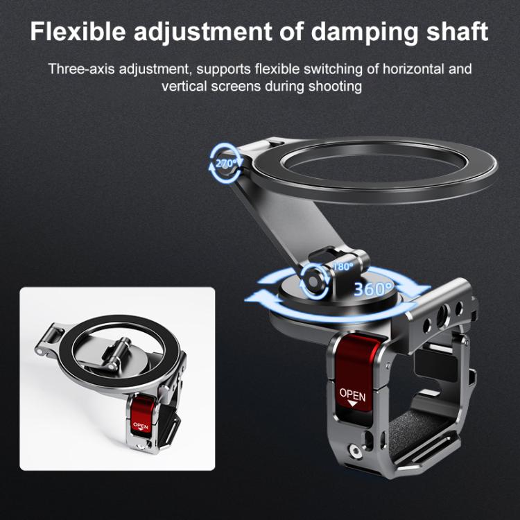 For DJI Osmo Pocket 3 BRDRC Smartphone Teleprompter Stand Desktop Clamp Cold Shoe Extension Mount(Dark Grey) - free shipping - PMC TechLife - Order now!