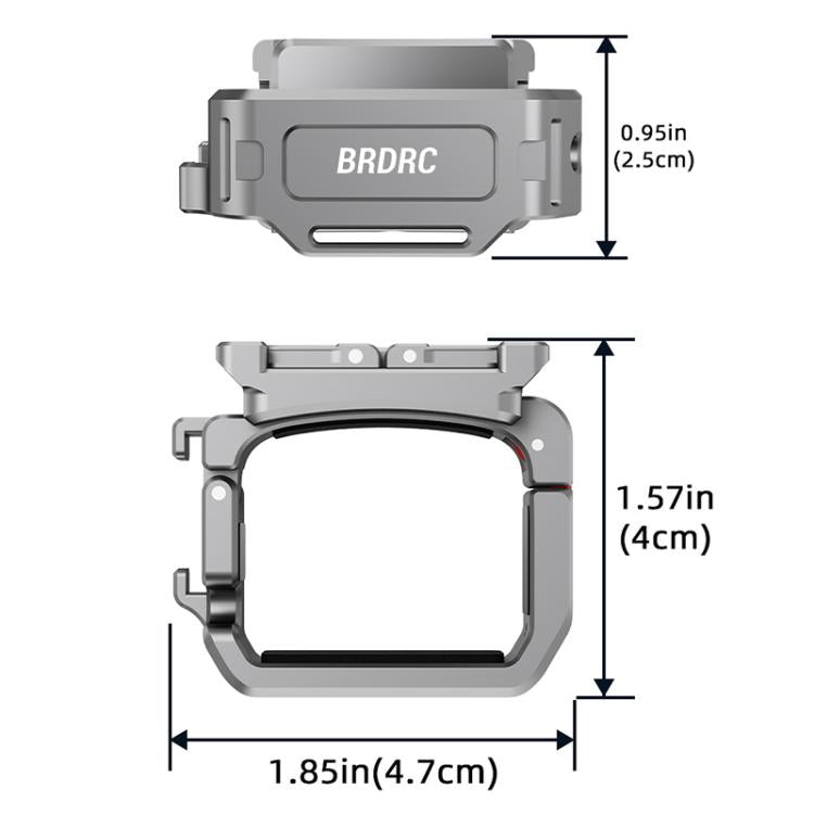 For DJI Osmo Pocket 3 BRDRC Quick Assembly Multi-function Cold Shoe Extension Mount(Dark Grey) - free shipping - PMC TechLife - Order now!