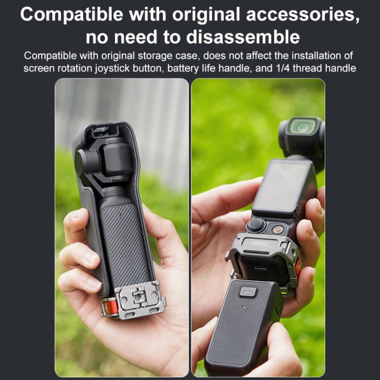 For DJI Osmo Pocket 3 BRDRC Quick Assembly Multi-function Cold Shoe Extension Mount(Dark Grey) - free shipping - PMC TechLife - Order now!