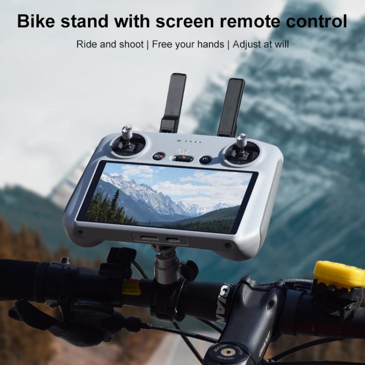 For DJI RC / RC 2 BRDRC Drone Remote Control Adapter Base Bicycle Holder(Black Silver) - free shipping - PMC TechLife - Order now!