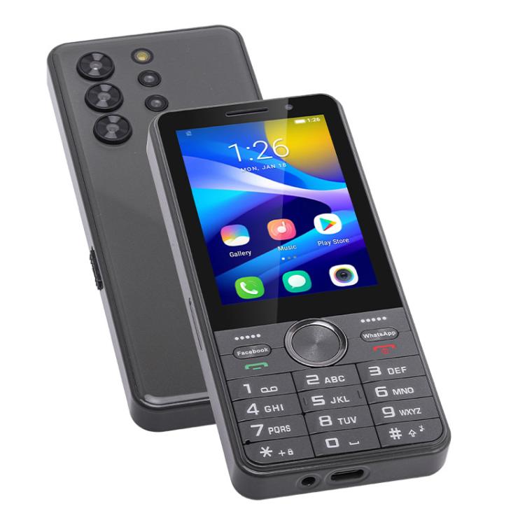 UNIWA XS24 Keypad Phone, 2GB+16GB, 3.5 inch Android 8.1 Mediatek MT6737M Quad Core, Flashlights, Network: 4G, Support Google Store, Plug:EU Plug(Black) - free shipping - PMc TechLife - Order now!