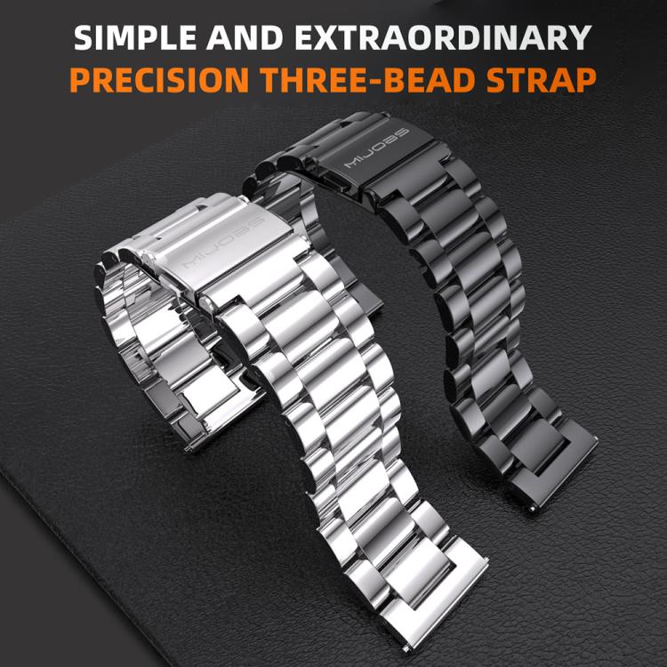 22mm MIJOBS Three Beads Metal Watch Band(Rose Gold) - free shipping - PMC TechLife - Order now!