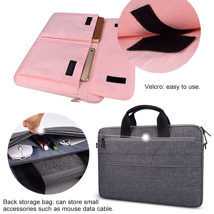 ST08 Handheld Briefcase Carrying Storage Bag with Shoulder Strap for 15.4 inch Laptop(Black) - 15 inch by PMC Jewellery | Online Shopping South Africa | PMC Jewellery | Buy Now Pay Later Mobicred