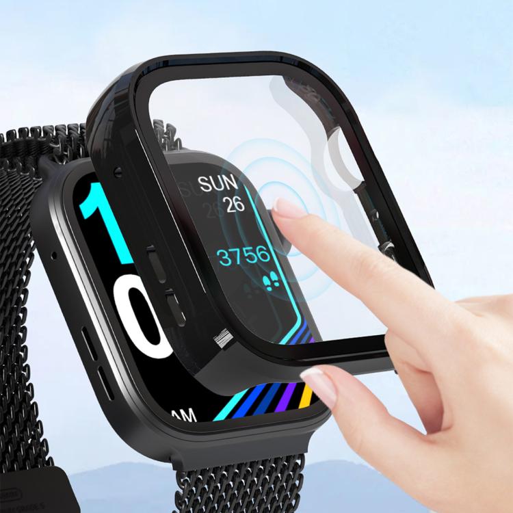 For Huawei Watch Fit 4 Pro Tempered Film Integrated PC Watch Protective Case(Black) - Watch Cases by PMC TechLife | Online Shopping South Africa | PMC TechLife | Buy Now Pay Later Mobicred