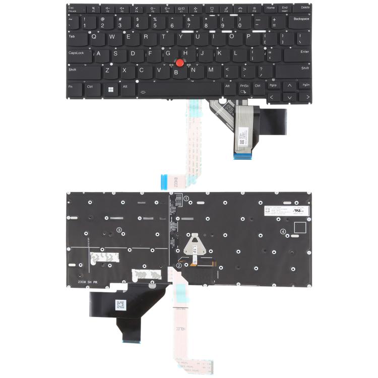 US Version Laptop Keyboard with Pointing for Lenovo Thinkpad X13 Gen 4 X13 Yoga Gen 4(Black) - free shipping - PMC TechLife - Order now!