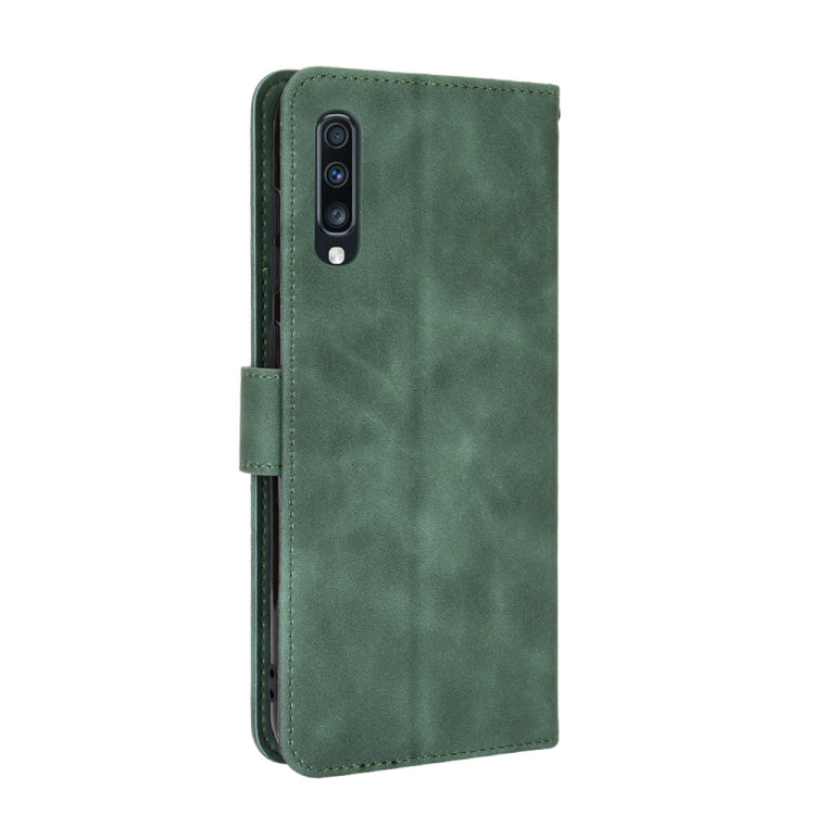 For Samsung Galaxy A70 Solid Color Skin Feel Magnetic Buckle Horizontal Flip Calf Texture PU Leather Case with Holder & Card Slots & Wallet(Green) - Galaxy Phone Cases by PMC Jewellery | Online Shopping South Africa | PMC Jewellery