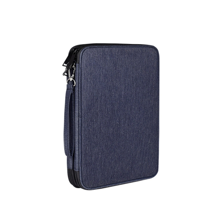 SM01 Multi-function Waterproof Double Layer Data Cable Earphone U Disk Digital Accessories Storage Bag, Size: L(Navy Blue) - Other by PMC Jewellery | Online Shopping South Africa | PMC Jewellery | Buy Now Pay Later Mobicred