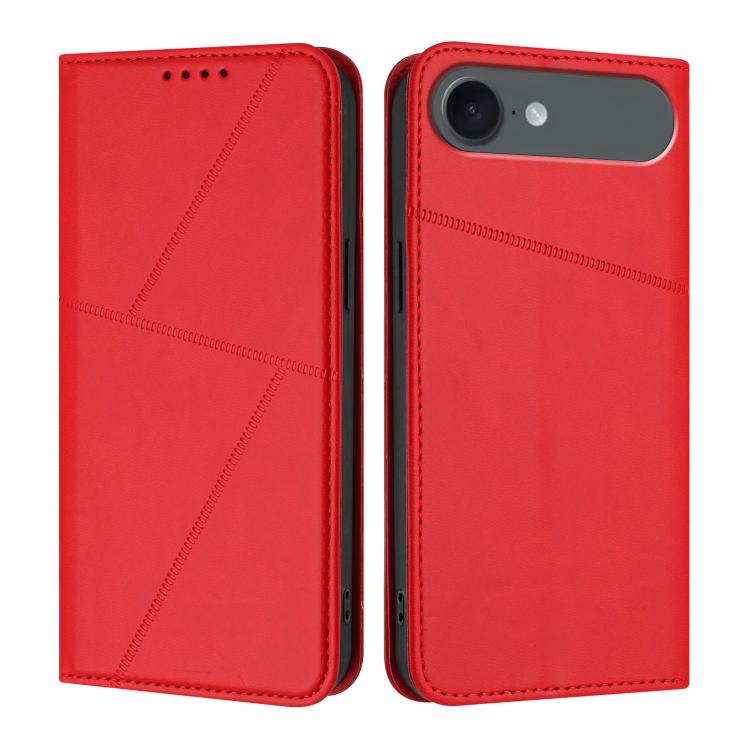 For iPhone 17 Air Strong Magnetic Frosted Flip Leather Phone Case(Red) - free shipping - PMc TechLife - Order now!