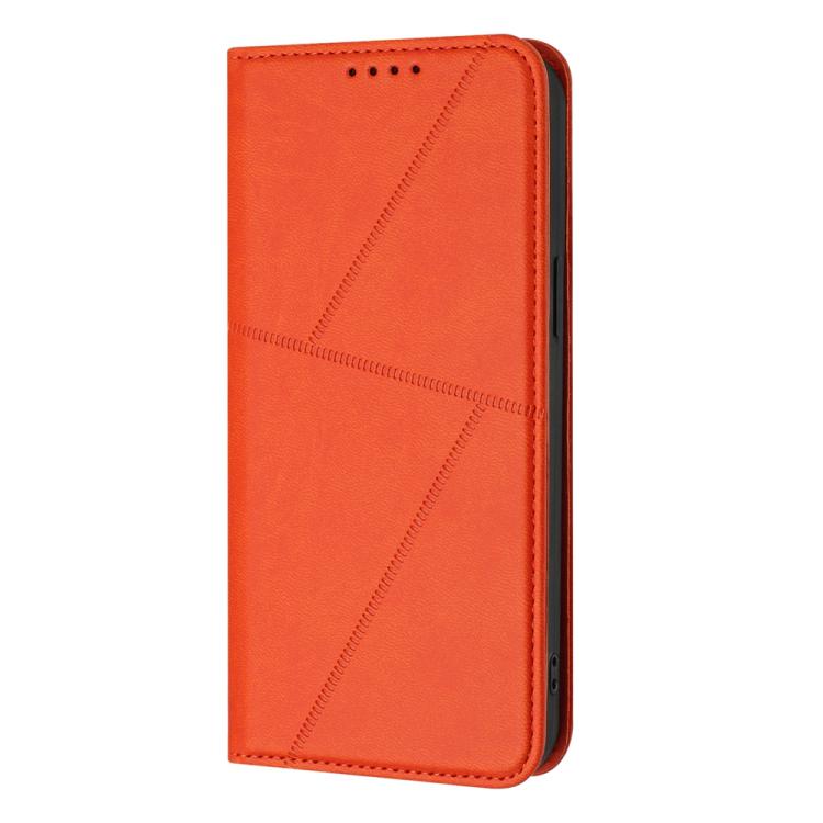 For iPhone 17 Air Strong Magnetic Frosted Flip Leather Phone Case(Orange) - free shipping - PMc TechLife - Order now!