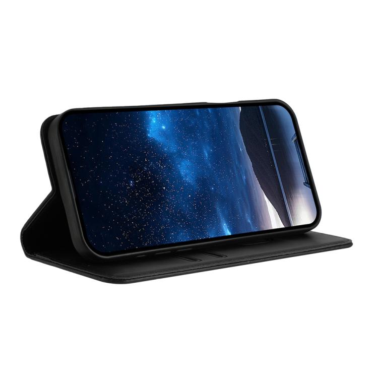 For iPhone 17 Air Strong Magnetic Frosted Flip Leather Phone Case(Black) - free shipping - PMc TechLife - Order now!