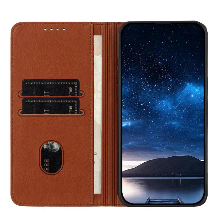 For iPhone 17 Pro Strong Magnetic Frosted Flip Leather Phone Case(Coffee Color) - free shipping - PMc TechLife - Order now!