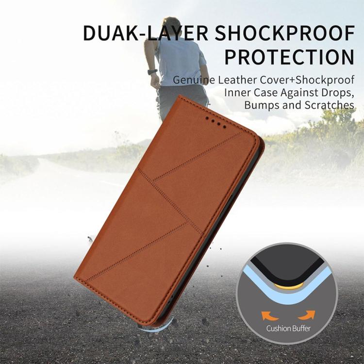 For iPhone 17 Pro Strong Magnetic Frosted Flip Leather Phone Case(Coffee Color) - free shipping - PMc TechLife - Order now!