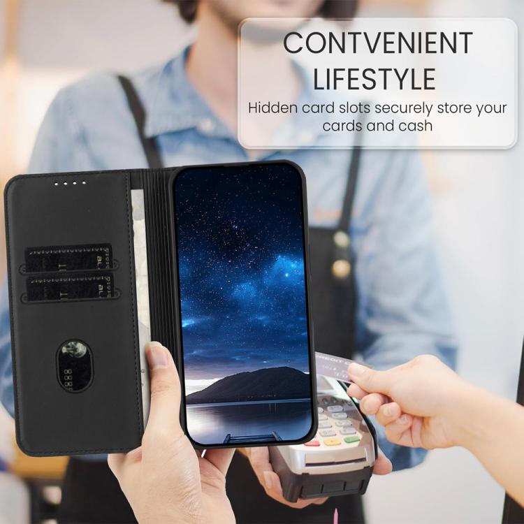 For iPhone 17 Pro Max Strong Magnetic Frosted Flip Leather Phone Case(Black) - free shipping - PMc TechLife - Order now!