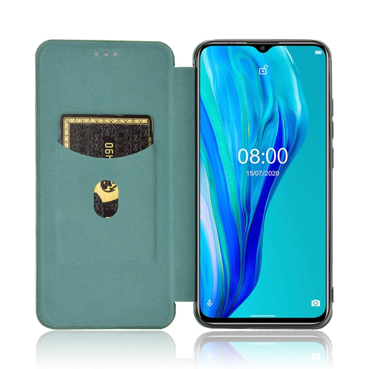 For Ulefone Note 9P Carbon Fiber Texture Horizontal Flip TPU + PC + PU Leather Case with Card Slot(Green) - Ulefone Cases by PMC Jewellery | Online Shopping South Africa | PMC Jewellery | Buy Now Pay Later Mobicred