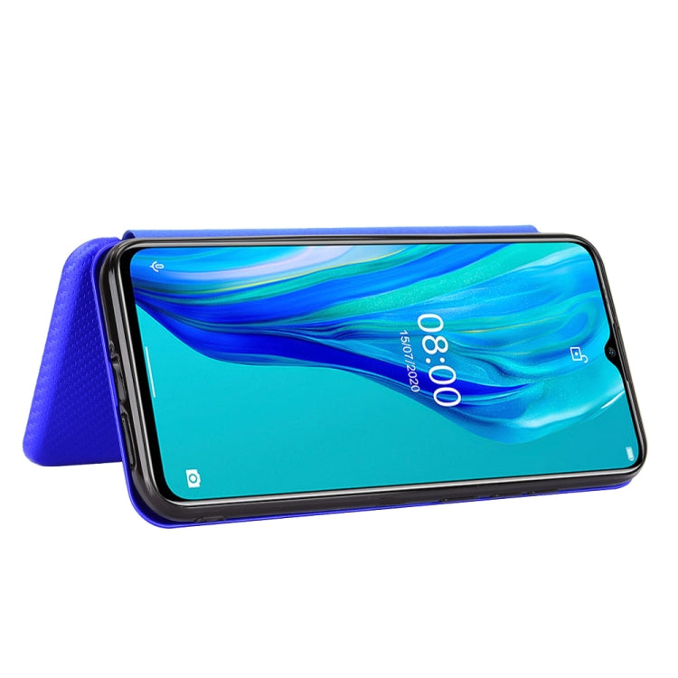 For Ulefone Note 9P Carbon Fiber Texture Horizontal Flip TPU + PC + PU Leather Case with Card Slot(Blue) - Ulefone Cases by PMC Jewellery | Online Shopping South Africa | PMC Jewellery | Buy Now Pay Later Mobicred