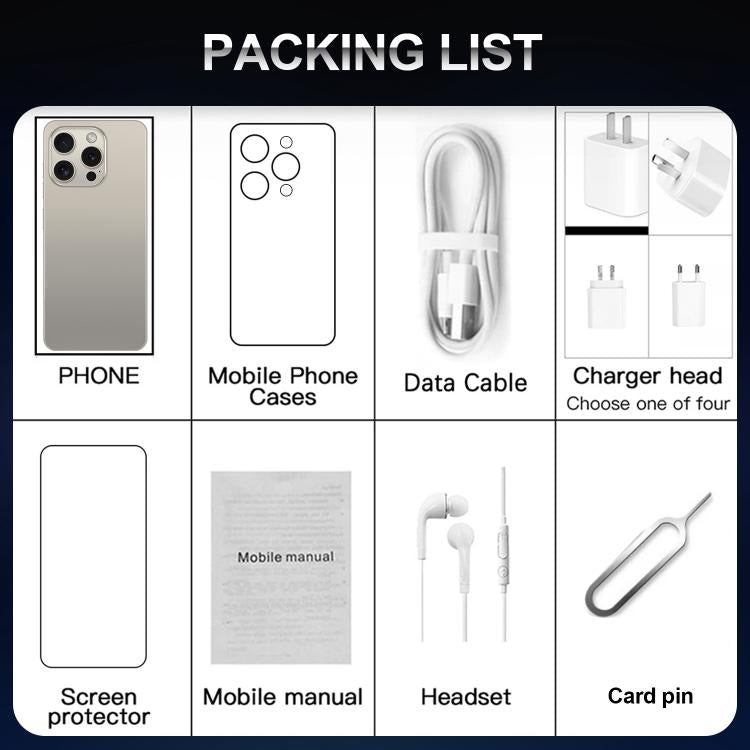 I16 Pro Max / VD1, 3GB+32GB, 6.8 inch Android 10 MTK6753 Octa Core, Network: 4G, Dual SIM, Plug:EU Plug(Grey) - free shipping - PMc TechLife - Order now!