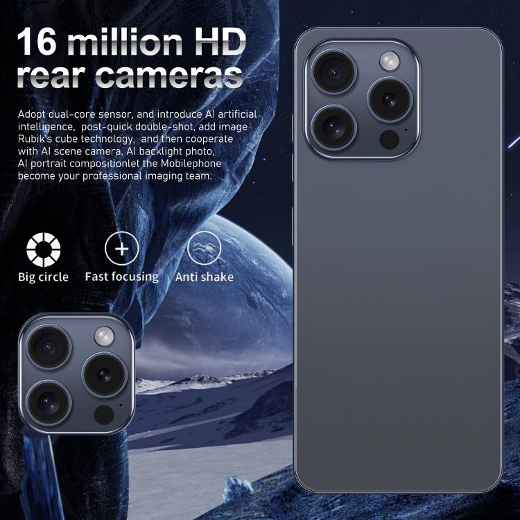 I16 Pro Max / VD1, 3GB+32GB, 6.8 inch Android 10 MTK6753 Octa Core, Network: 4G, Dual SIM, Plug:EU Plug(Blue) - free shipping - PMc TechLife - Order now!