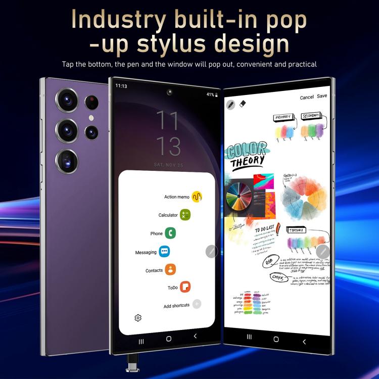S24 Ultra / S7, 4GB+128GB, 6.75 inch Android 10 MTK6750 Octa Core, Network: 4G, Dual SIM, Plug:EU Plug(Green) - free shipping - PMc TechLife - Order now!