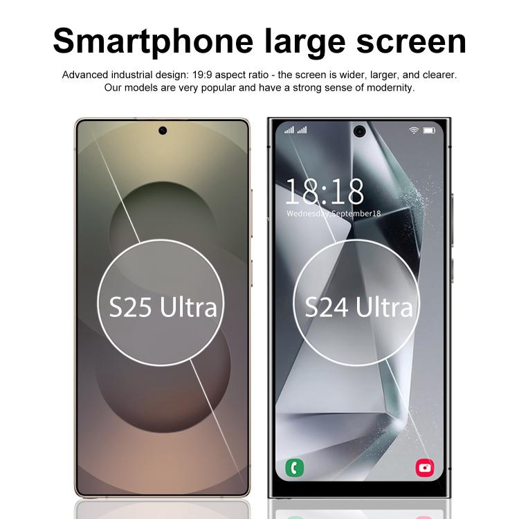S25 Ultra / S11, 4GB+64GB, 6.75 inch Android 12 MTK6762 Octa Core, Network: 4G, Dual SIM, Plug:EU Plug(Black) - free shipping - PMc TechLife - Order now!