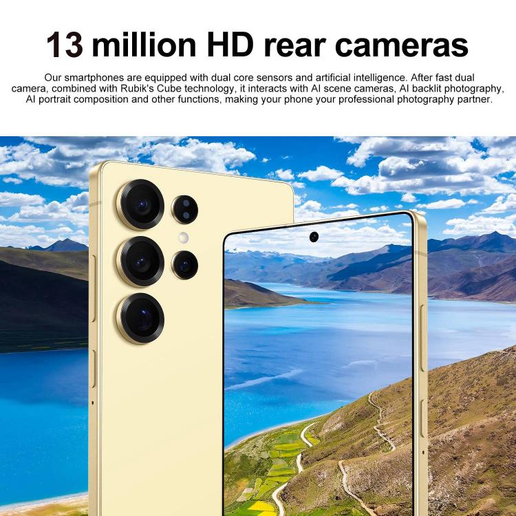 S25 Ultra / S11, 4GB+64GB, 6.75 inch Android 12 MTK6762 Octa Core, Network: 4G, Dual SIM, Plug:EU Plug(Black) - free shipping - PMc TechLife - Order now!