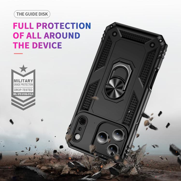 For iPhone 17 Air Shockproof TPU Hybrid PC Phone Case with Holder(Black) - free shipping - PMc TechLife - Order now!