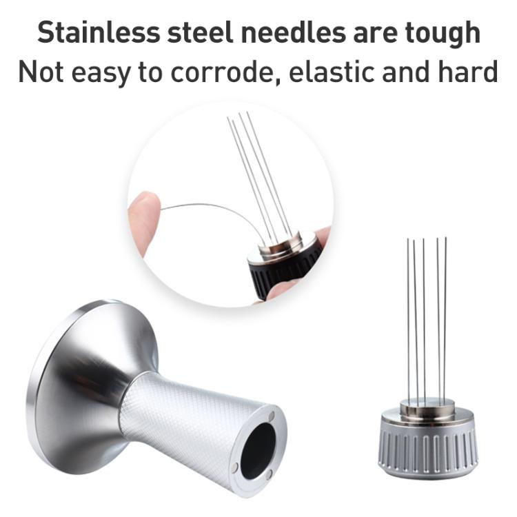 58.3mm Mesh Texture Coffee Powder Pressing Hammer Stainless Steel Cloth Powder(Black) - free shipping - PMC TechLife - Order now!
