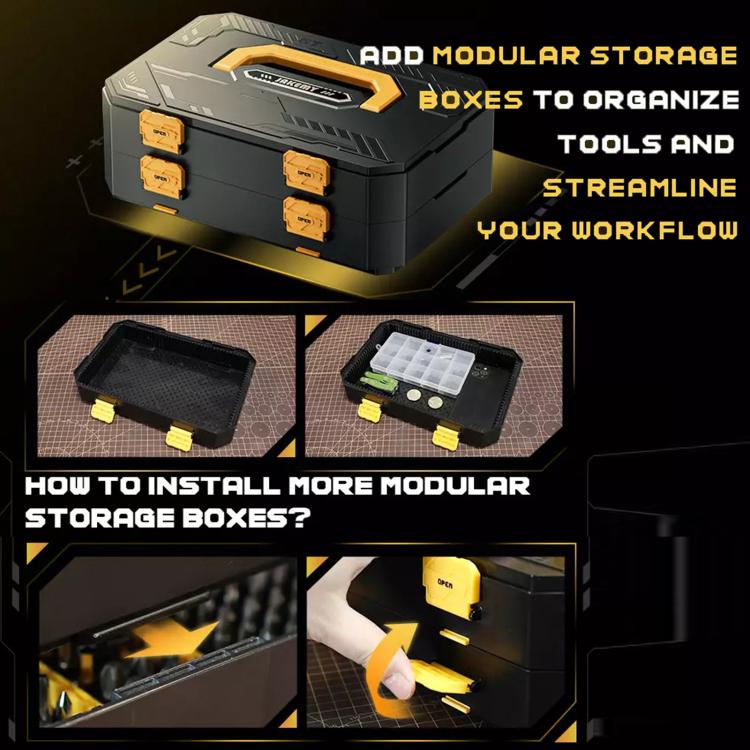 Jakemy JM-8198 135 in 1 Modular Manual Tool Box - free shipping - PMC TechLife - Order now!