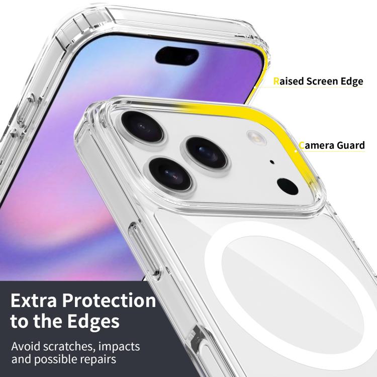 For iPhone 17 Pro Scratchproof PC Hybrid TPU Magsafe Phone Case(Transparent) - free shipping - PMc TechLife - Order now!