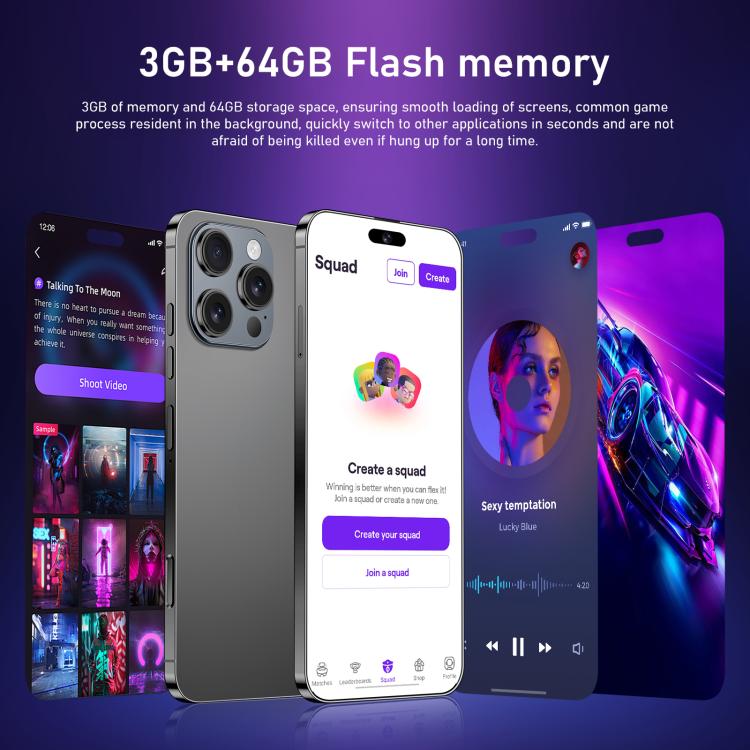 I16 Pro Max / RAi3, 3GB+64GB, 6.56 inch Android 10 MTK6739 Quad Core, Network: 4G, Dual SIM, Plug:EU Plug(Gold) - free shipping - PMc TechLife - Order now!