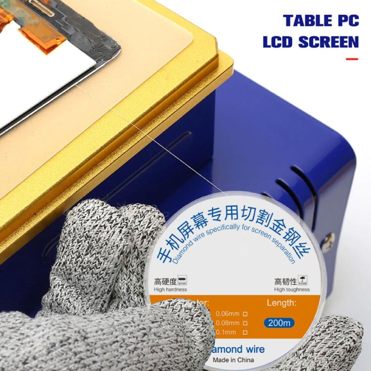 200m Screen Separation Specifically Diamond Cutting Wire, Diameter:0.04mm - free shipping - PMC TechLife - Order now!