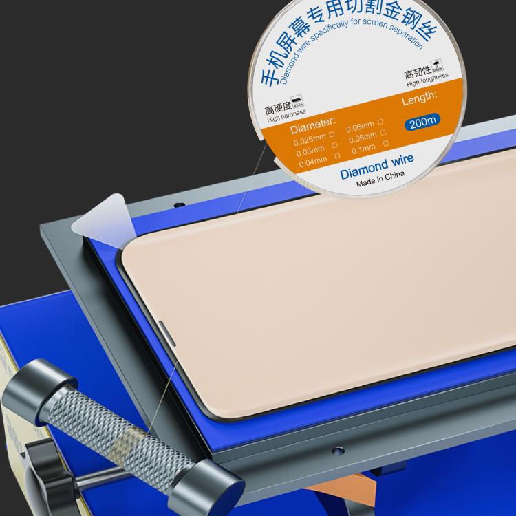 200m Screen Separation Specifically Diamond Cutting Wire, Diameter:0.03mm - free shipping - PMC TechLife - Order now!