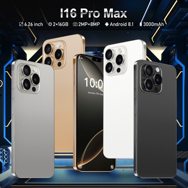I16 Pro Max / ZPT93, 2GB+16GB, 6.26 inch Android 8.1 MTK6737 Quad Core, Network: 4G, Dual SIM, Plug:US Plug(Grey) - free shipping - PMc TechLife - Order now!