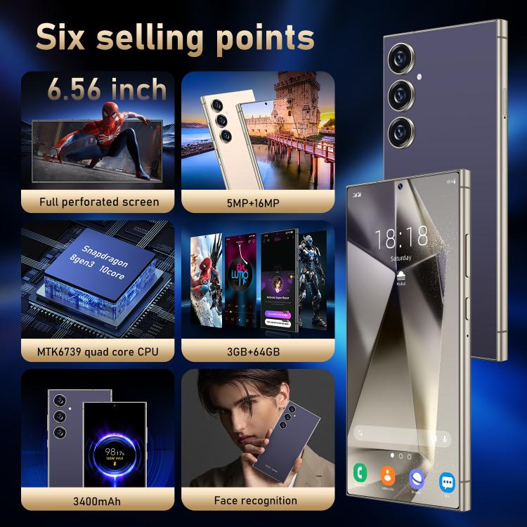 C24 Pro / S3-3, 3GB+64GB, 6.56 inch Android 10 MTK6739 Quad Core, Network: 4G, Dual SIM, Plug:EU Plug(Black) - free shipping - PMc TechLife - Order now!