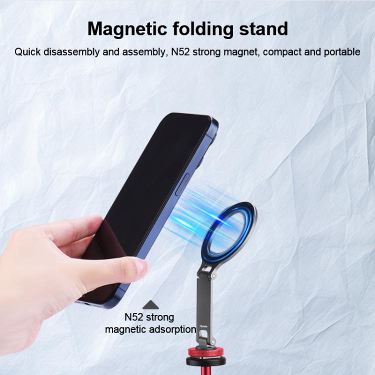 Flymile Magnetic Phone Tripod Mount MagSafe Adapter Phone Holder, Style:Folding Cold Shoe Mount - free shipping - PMC TechLife - Order now!