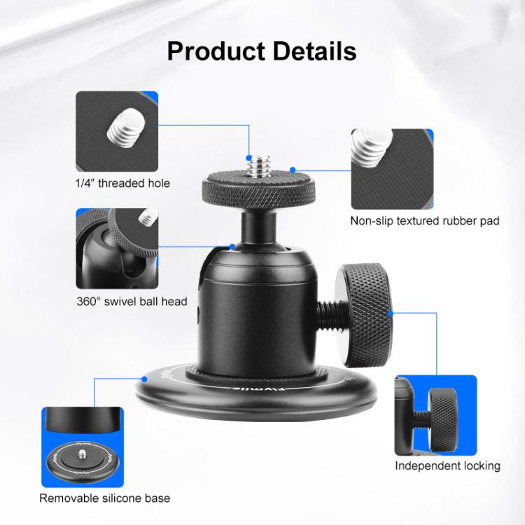 Strong Magnetic Round Base Kit Aluminum Alloy Desktop Base - free shipping - PMC TechLife - Order now!