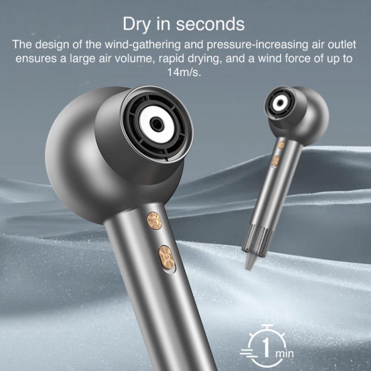 WG-F01 LED Digital Display Smart Frequency Conversion Negative Ion High Speed Hair Dryer, US Plug(Gray) - free shipping - PMC TechLife - Order now!