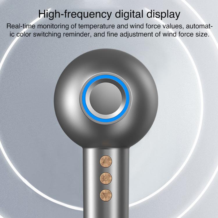 WG-F01 LED Digital Display Smart Frequency Conversion Negative Ion High Speed Hair Dryer, US Plug(Gray) - free shipping - PMC TechLife - Order now!