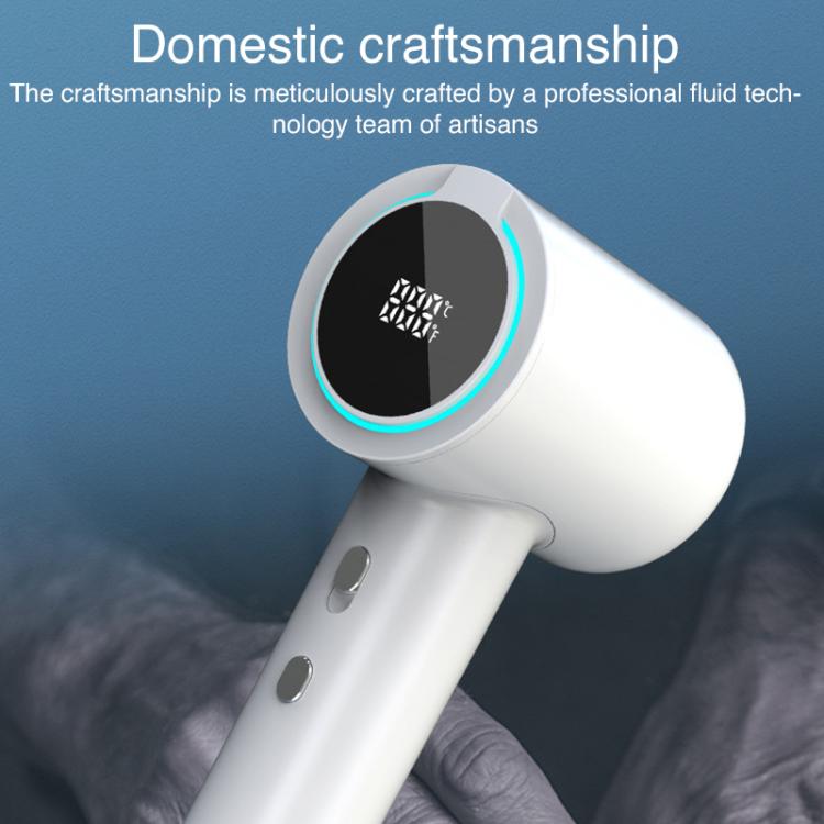 WG-F02 LED Digital Display High Speed Negative Ion Hair Dryer, EU Plug(White) - free shipping - PMC TechLife - Order now!