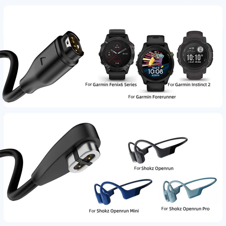2 in 1 Earphone & Smart Watch Charging Adapter Cable for Shokz & Garmin, Interface:USB - Earphone Adapter by PMC TechLife | Online Shopping South Africa | PMC TechLife | Buy Now Pay Later Mobicred