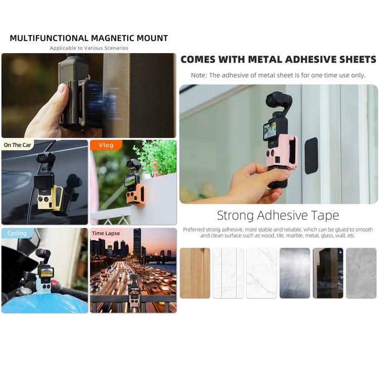 For DJI OSMO Pocket 3 Sunnylife Multifunctional Magnetic Mount Tabletop Base Bracket(Blue) - free shipping - PMC TechLife - Order now!